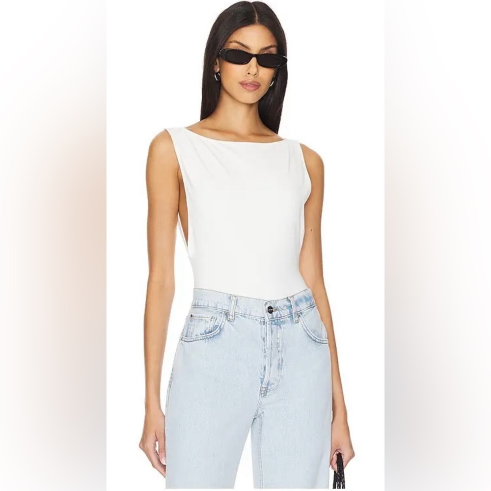 NWT Free People Ivory Sleeveless Bodysuit Size XS